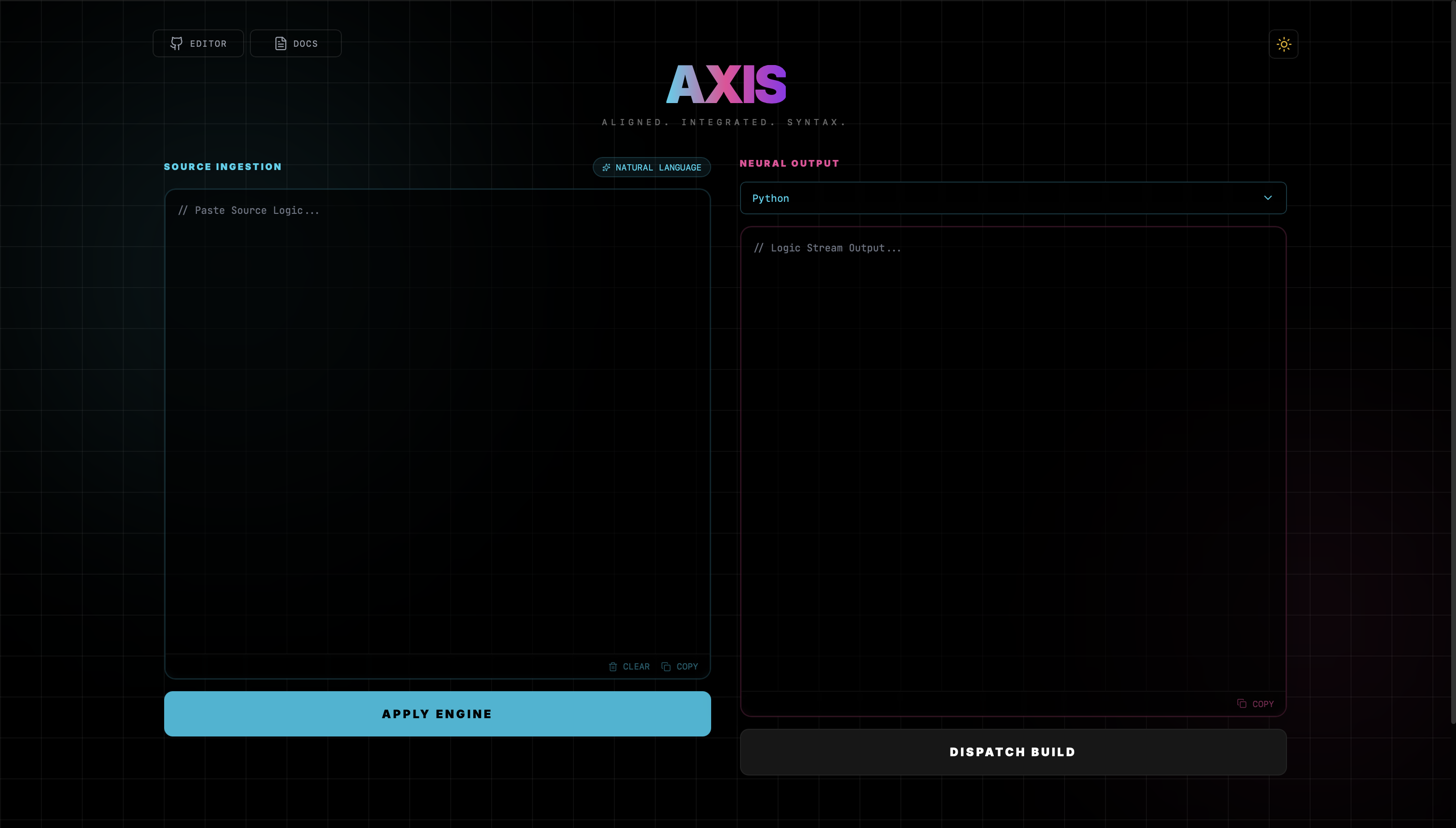 AXIS Interface Preview